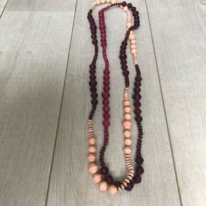 Noonday Plum paper bead necklace
